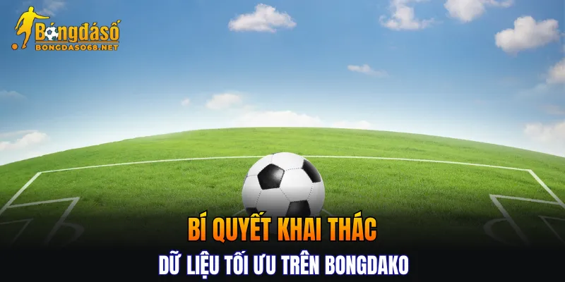 Bí quyết khai thác dữ liệu tối ưu trên Bongdako